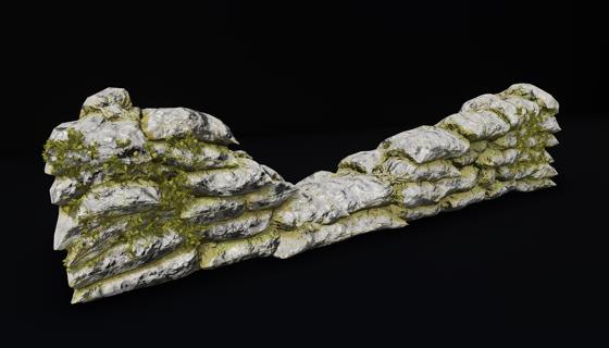 Thumbnail: PREFAB stone wall damaged