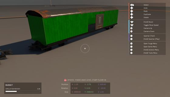 Image: Green old train box car