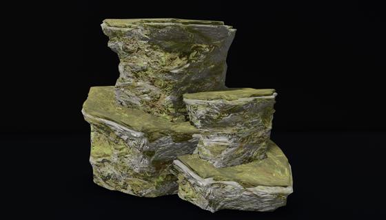Thumbnail: PREFAB moss covered rock