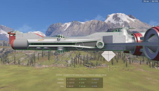 Image: Star Wars Republic Frigate (Docks Open)