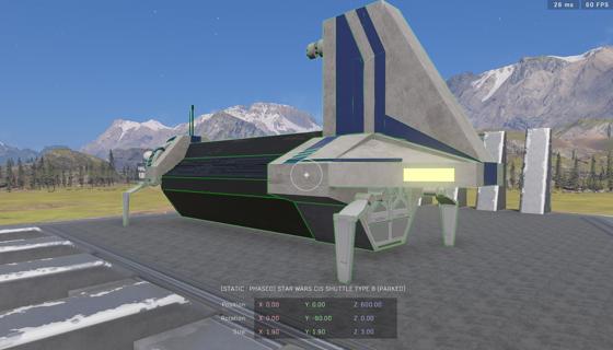 Imagem: Star Wars CIS Shuttle Type B (Parked)