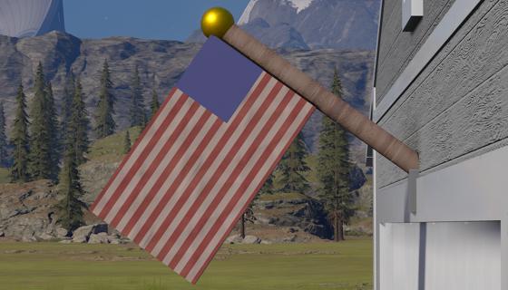 Image: Wall mounted US Flag