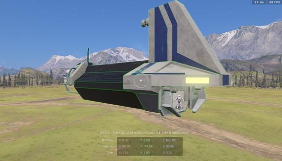 Imagem: Star Wars CIS Shuttle Type B (Hovering)