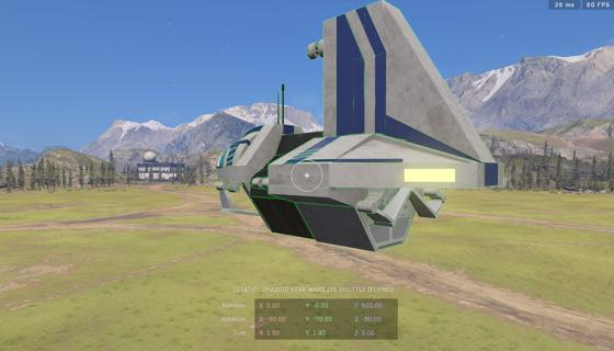 Imagem: Star Wars CIS Shuttle (Flying)