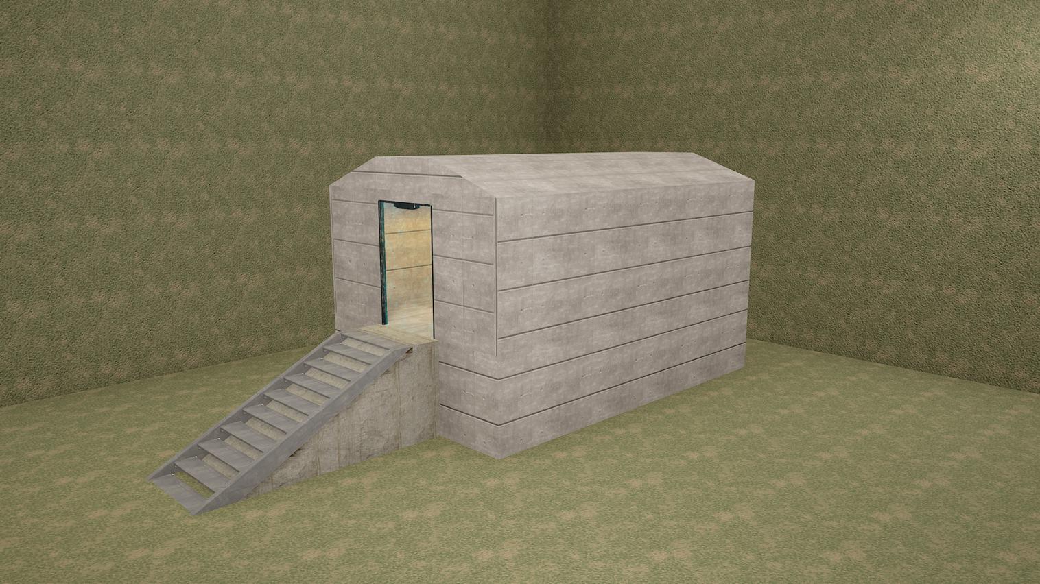 Concrete bunker