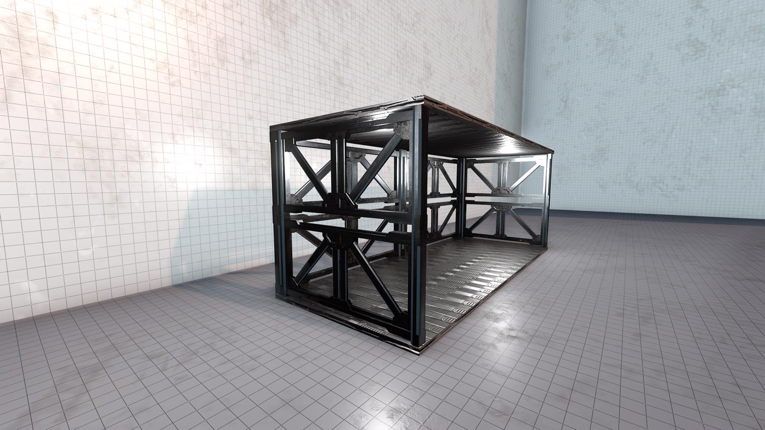 semi-open grid container