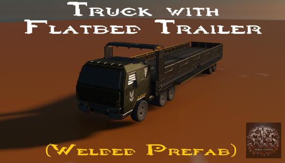 Image: PREFAB - Truck w. Flatbed Trailer