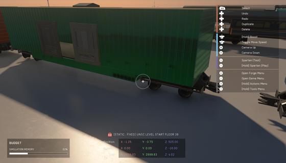 Thumbnail: metalic green train box car