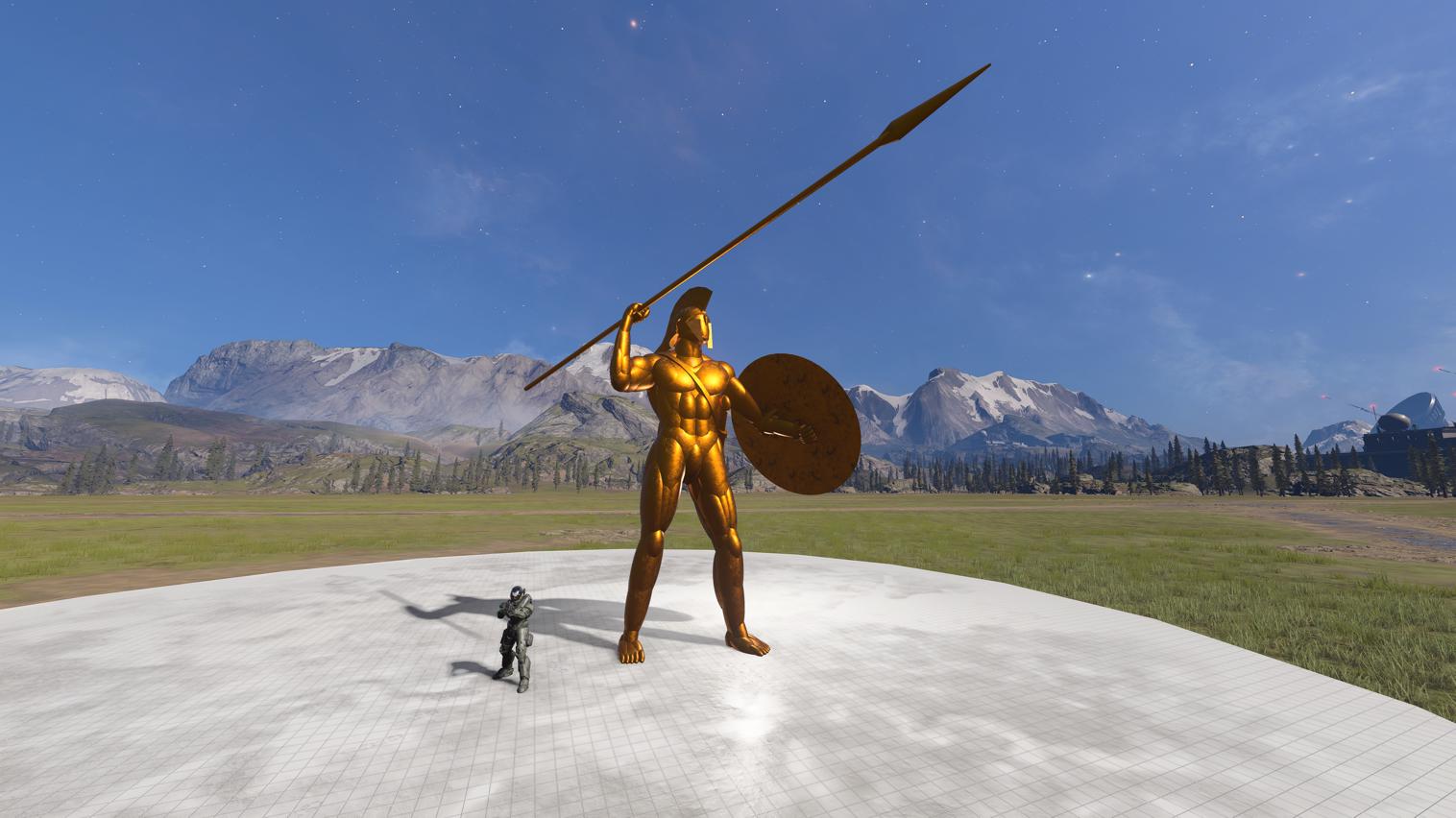 Bronze Spartan Statue