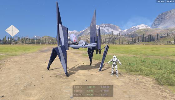 Image: Star Wars Hyena Droid Bomber (Landed)