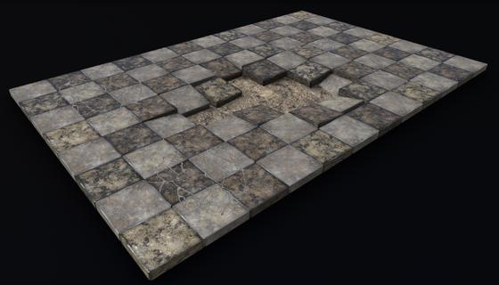 Image: PREFAB tile floor damaged