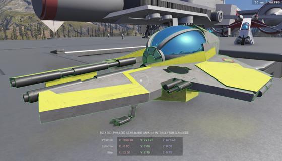 Image: Star Wars Anikins Interceptor (Landed)