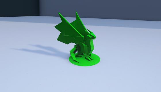 Artisan Dragon Statue and Podium Base