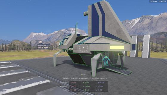 Imagem: Star Wars CIS Shuttle (Landed)