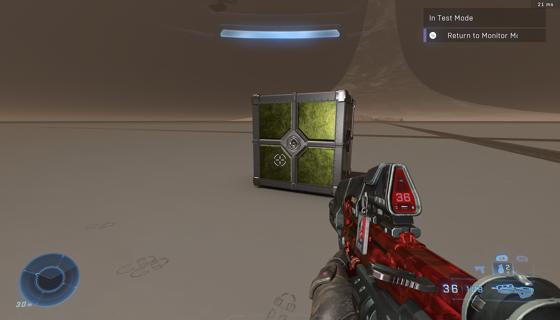 Green Halo 3 crate Imoveable