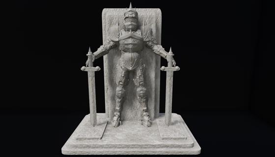 Thumbnail: PREFAB huge knight statue
