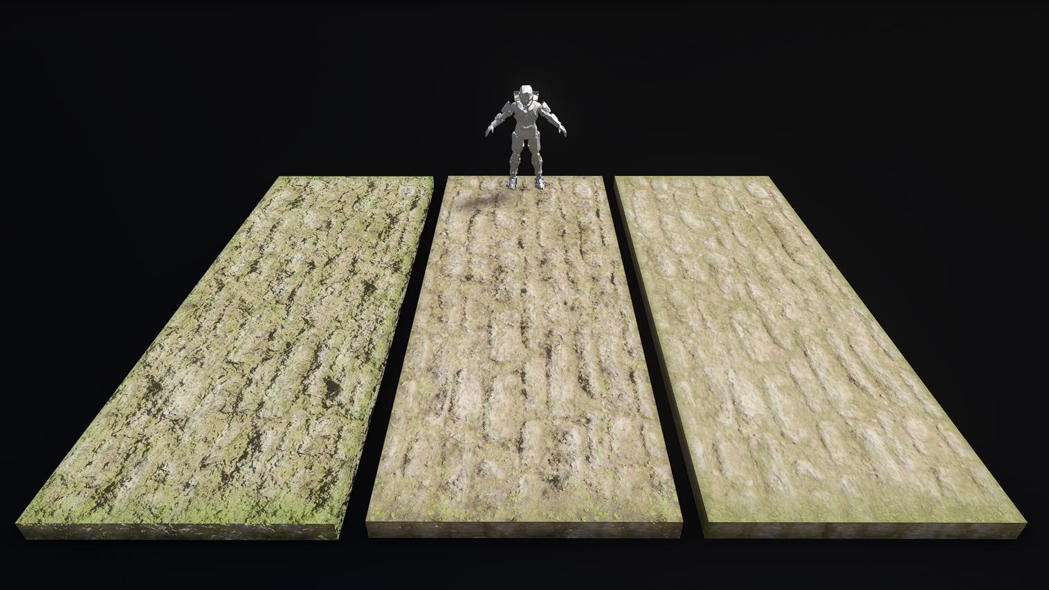 PREFAB MOSS COVERED STONE PATH