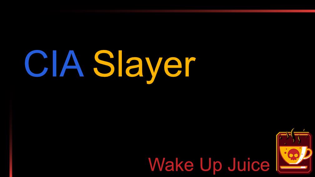 WUJ: CIA Slayer